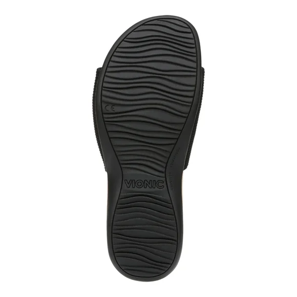 Vionic Newest Black Slide Comfy Sandals Arch Support Flats - Picture 7 of 16